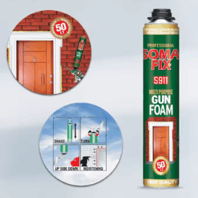 Quick and easy application with a SOMAFIX S911 Gun Foam 750ml