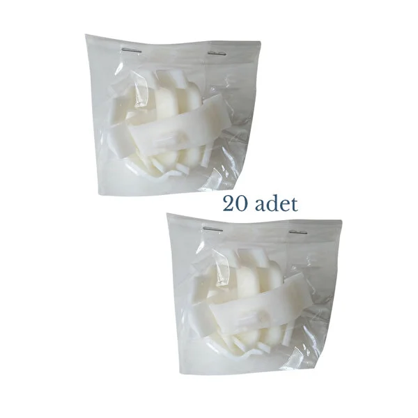 Kornişsan 20 Adet Stor Zebra Perde Pratik Kornişe Takma Aparatı Küçük Boy Pratik Ayak Dar Boy - Image 5